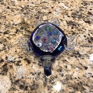 Glass turtle decor